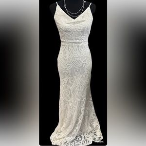 Brand New Empire Waist Minuet Sequin wedding Gown New w tags !!